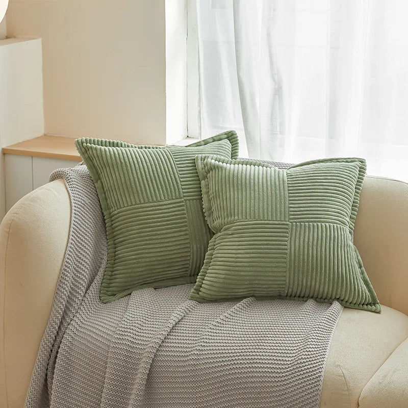 Boho Striped Pillow Covers Decorative Cushion for Sofa Living Room Bed White Throw Cover Polyester Pillowcases for Pillows 45x45