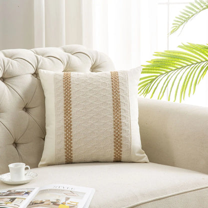 Bohemian Linen Pillow Covers Pillow Cushion Cases for Sofa Office Bed Home Textured Throw Decor Trendy Boho Chic Pillowcase