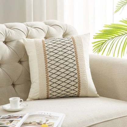Bohemian Linen Pillow Covers Pillow Cushion Cases for Sofa Office Bed Home Textured Throw Decor Trendy Boho Chic Pillowcase