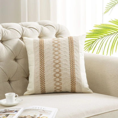 Bohemian Linen Pillow Covers Pillow Cushion Cases for Sofa Office Bed Home Textured Throw Decor Trendy Boho Chic Pillowcase