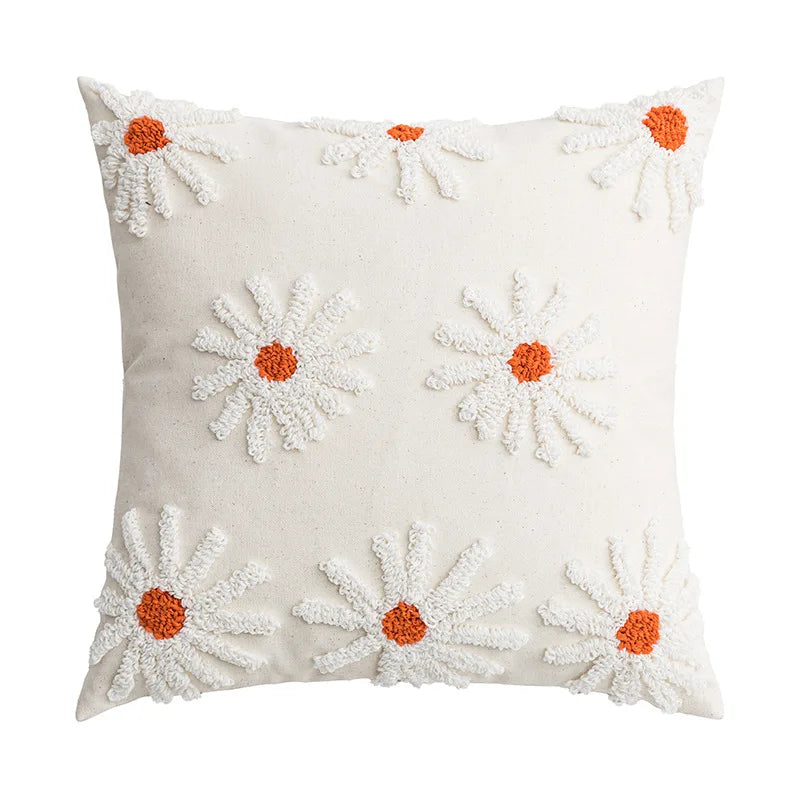 45x45cm Bohemian Plush Throw Pillow Cover Romantic Sunshine Sofa Cushion Waist Cover Geometric Tassel Homestay Style Pillowcase