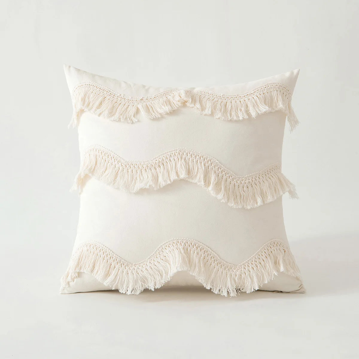 45x45cm Bohemian Plush Throw Pillow Cover Romantic Sunshine Sofa Cushion Waist Cover Geometric Tassel Homestay Style Pillowcase
