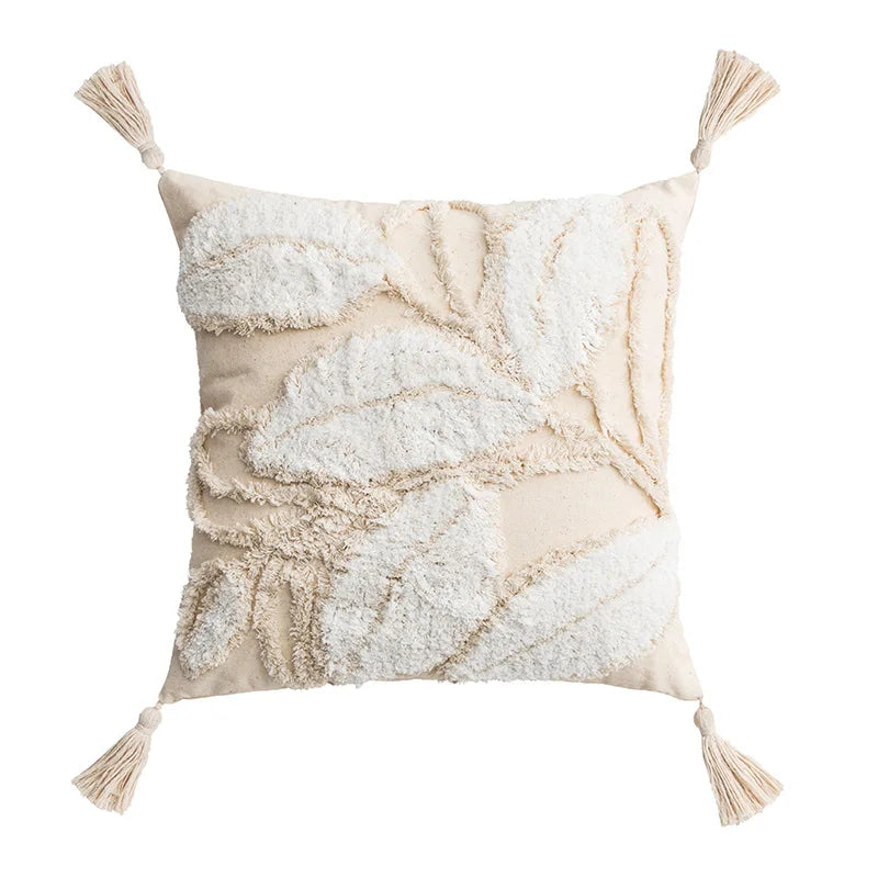45x45cm Bohemian Plush Throw Pillow Cover Romantic Sunshine Sofa Cushion Waist Cover Geometric Tassel Homestay Style Pillowcase