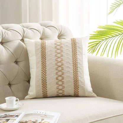 Bohemian Linen Pillow Covers Pillow Cushion Cases for Sofa Office Bed Home Textured Throw Decor Trendy Boho Chic Pillowcase
