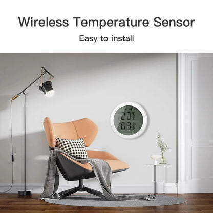Tuya Zigbee Smart Temperature and Humidity Sensor Home Indoor Thermometer with LCD Display Google Home Alexa Echo Voice Control